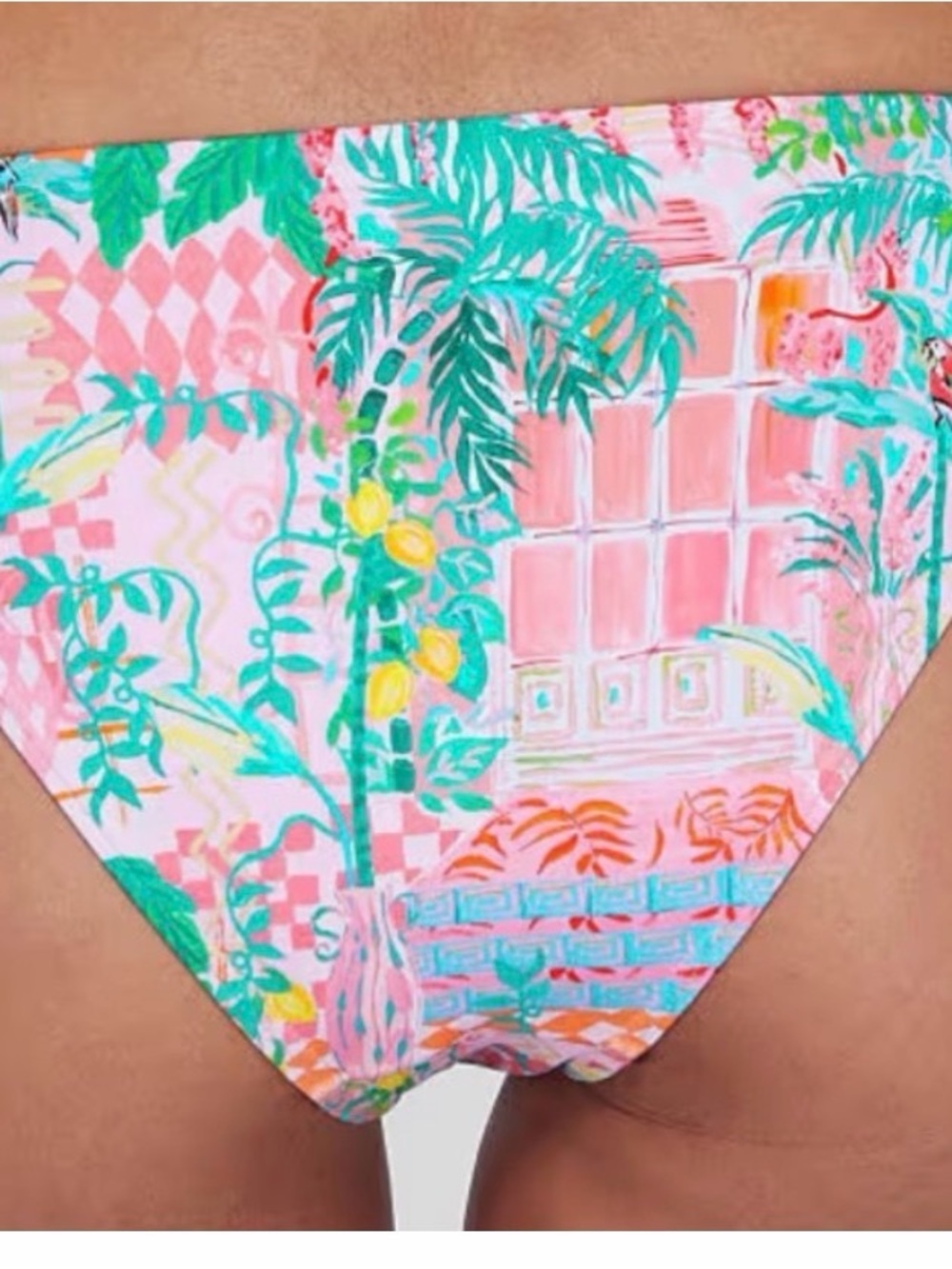 NWT Birdsong Sash Fold-Over Bikini Bottom - Havana print
